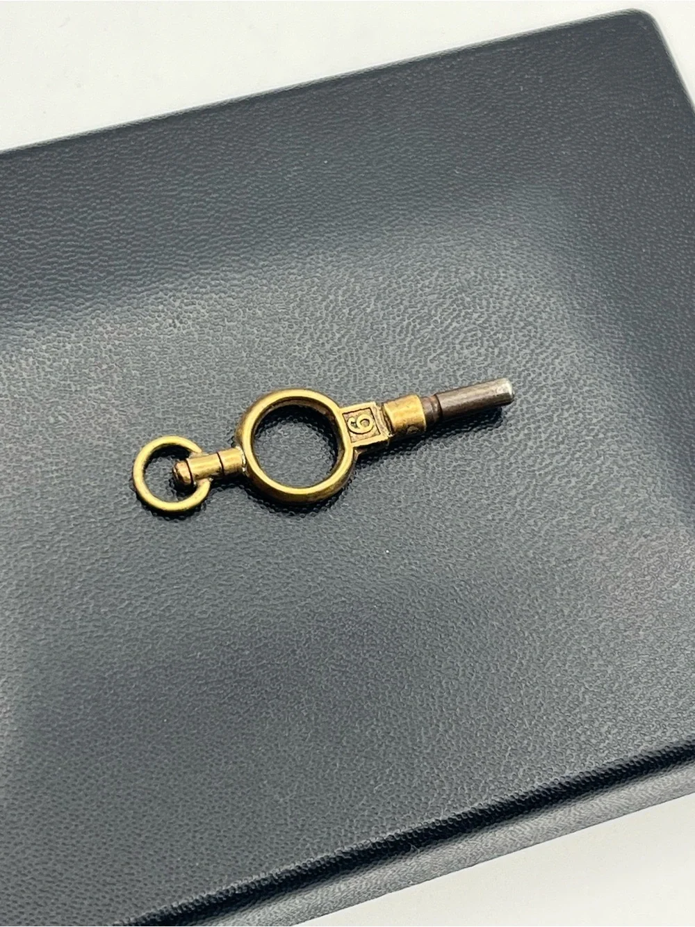 Victorian gold & silver tone size 6 vintage pocket watch winding key antique - Picture 9 of 14